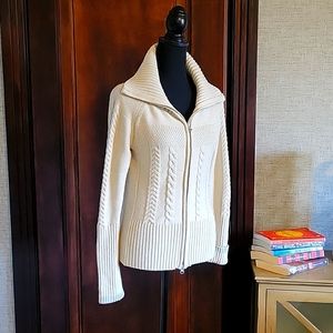 Smartwool cable knit zip up sweater